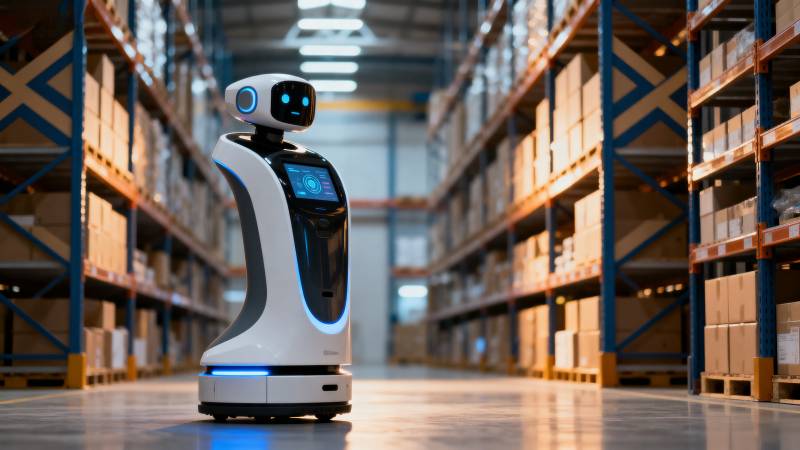智能机器人巡检仓库图片