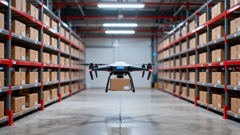 仓库无人机配送图片