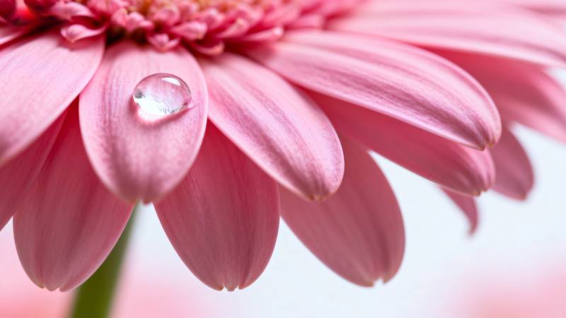 粉菊露珠图片