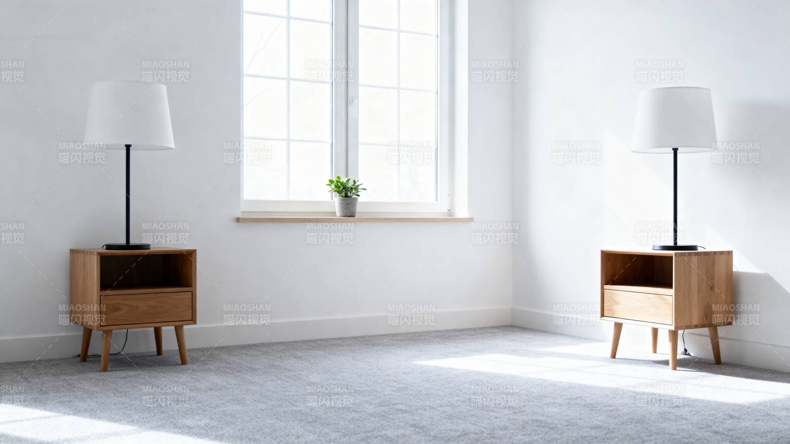 简约卧室一角图片