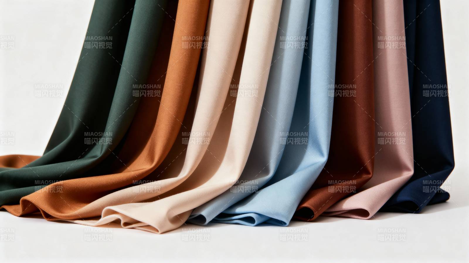 多彩布料展示图片