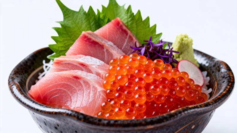 精致生鱼片拼盘图片