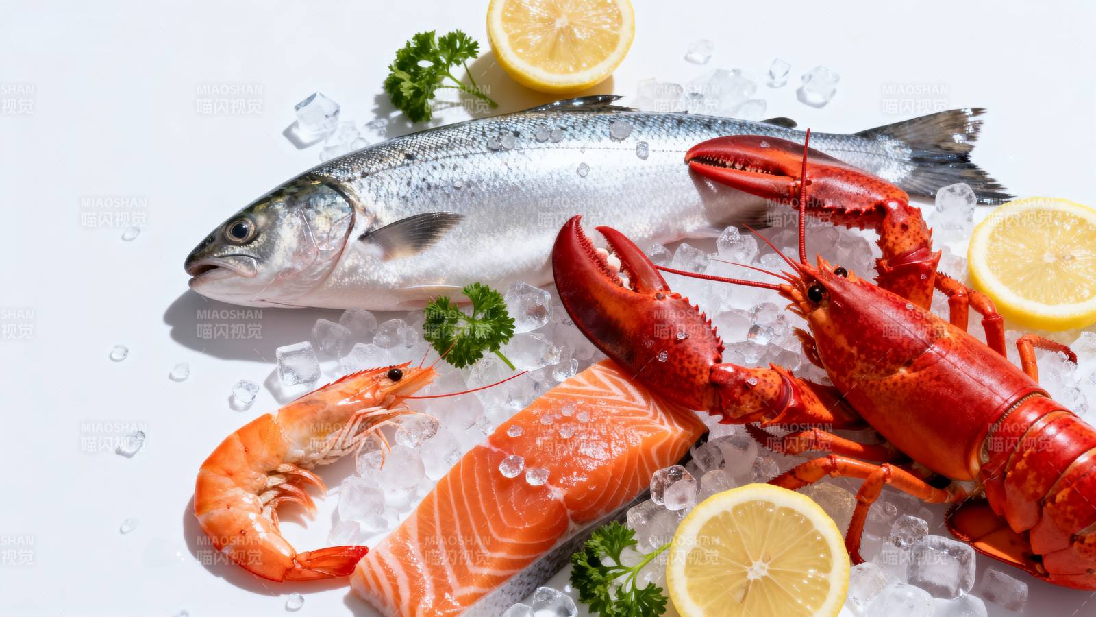 新鲜海鲜拼盘图片