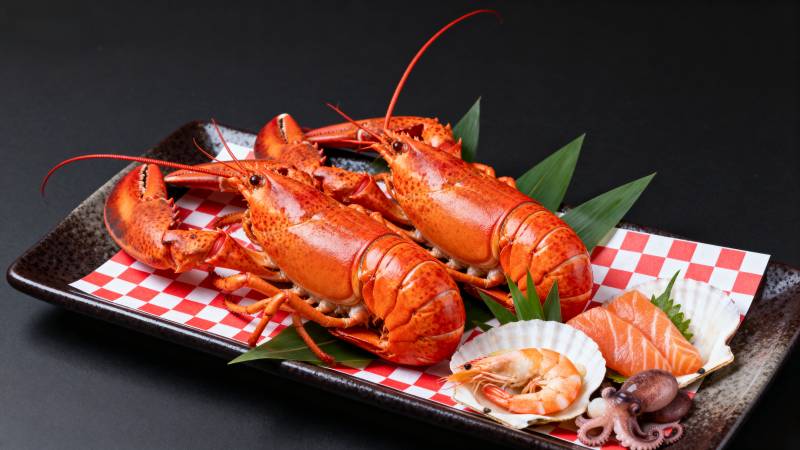 龙虾海鲜拼盘图片