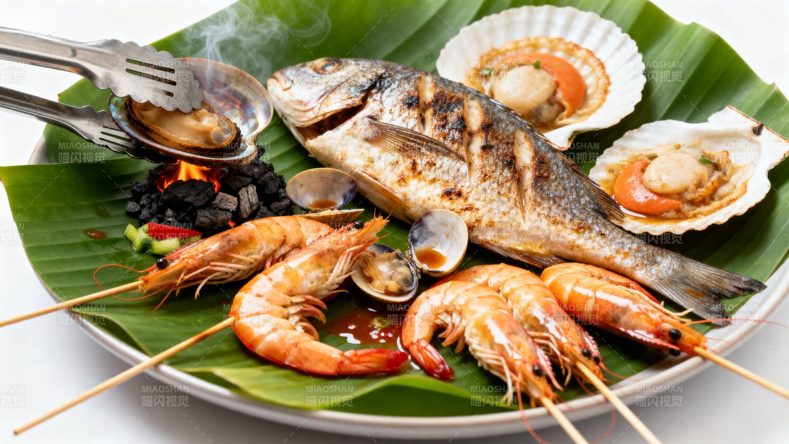 海鲜烧烤盛宴图片