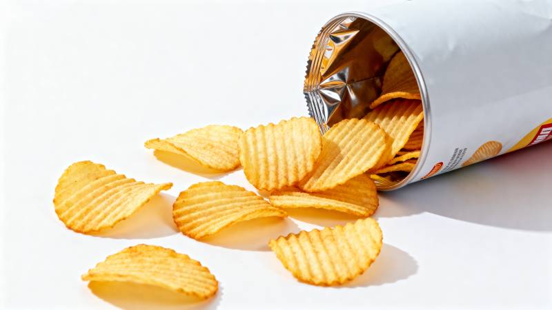 薯片倾泻而出图片