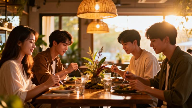 朋友聚餐温馨时光图片