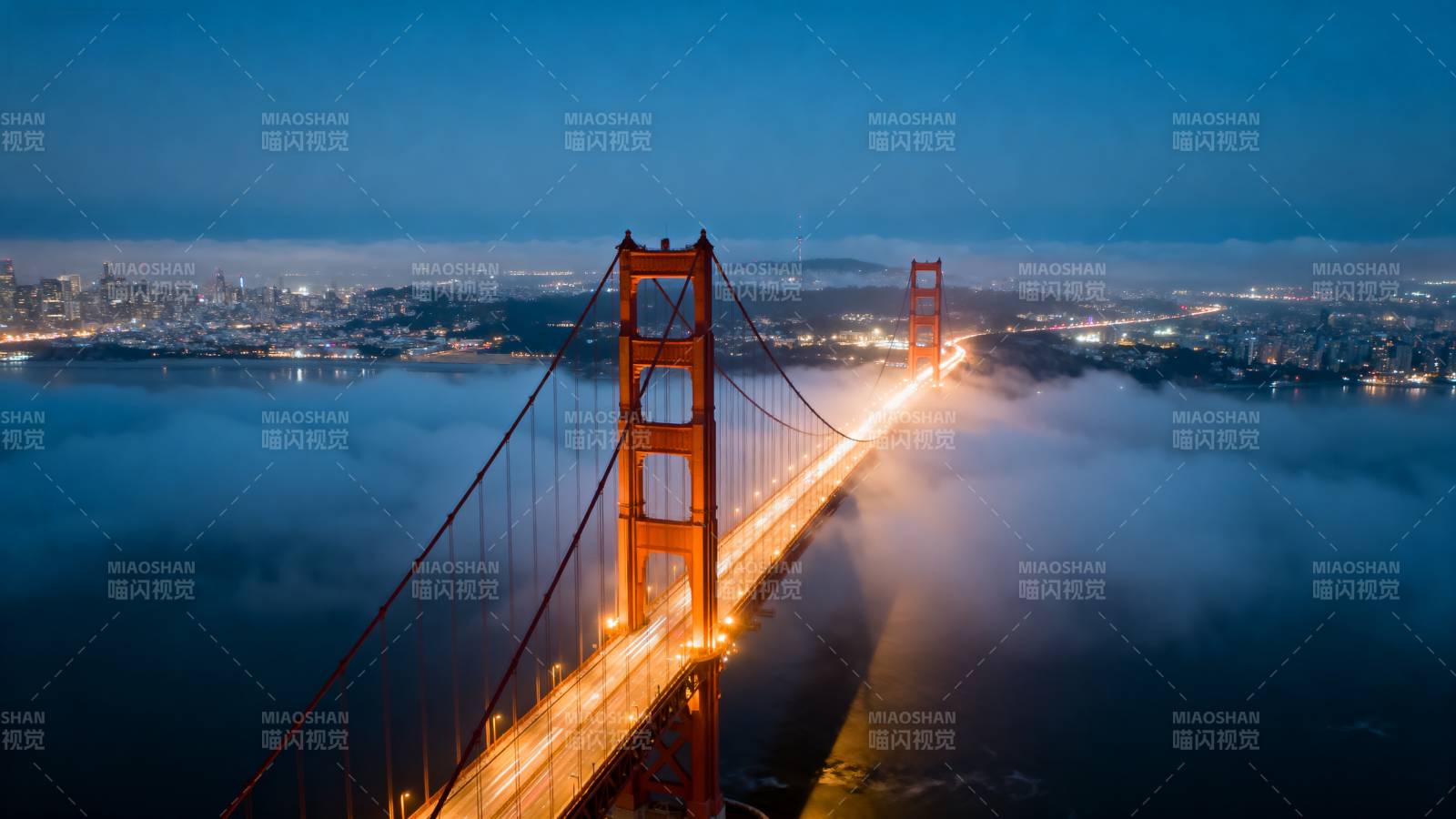 金门大桥夜景图片