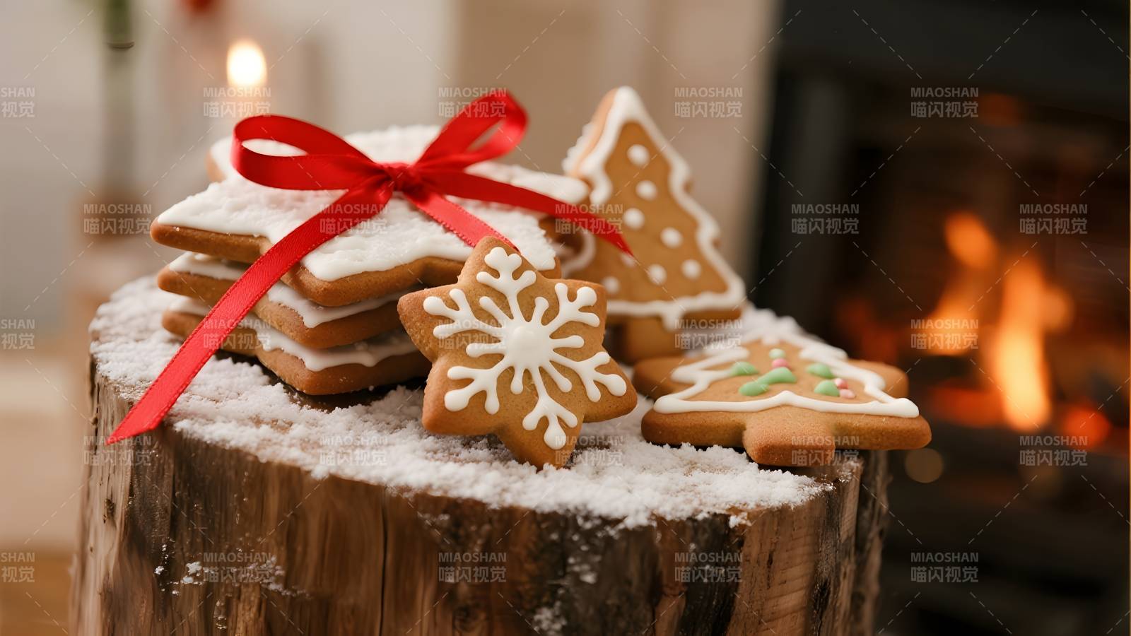 圣诞姜饼甜点图片