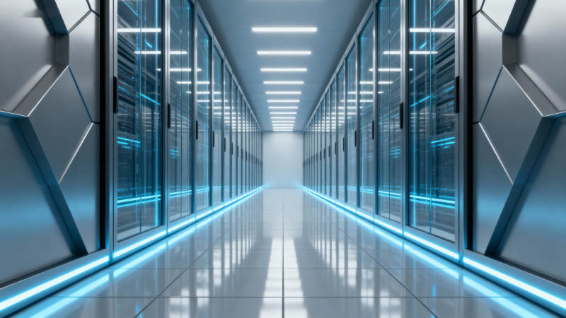 未来数据中心走廊图片