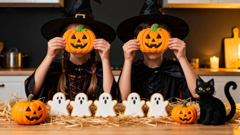 万圣节双胞胎装扮图片