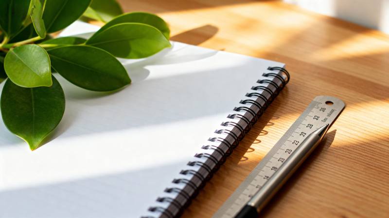 绿叶伴书本尺笔图片