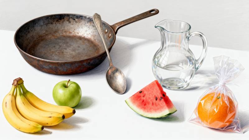 水果与厨具静物图片