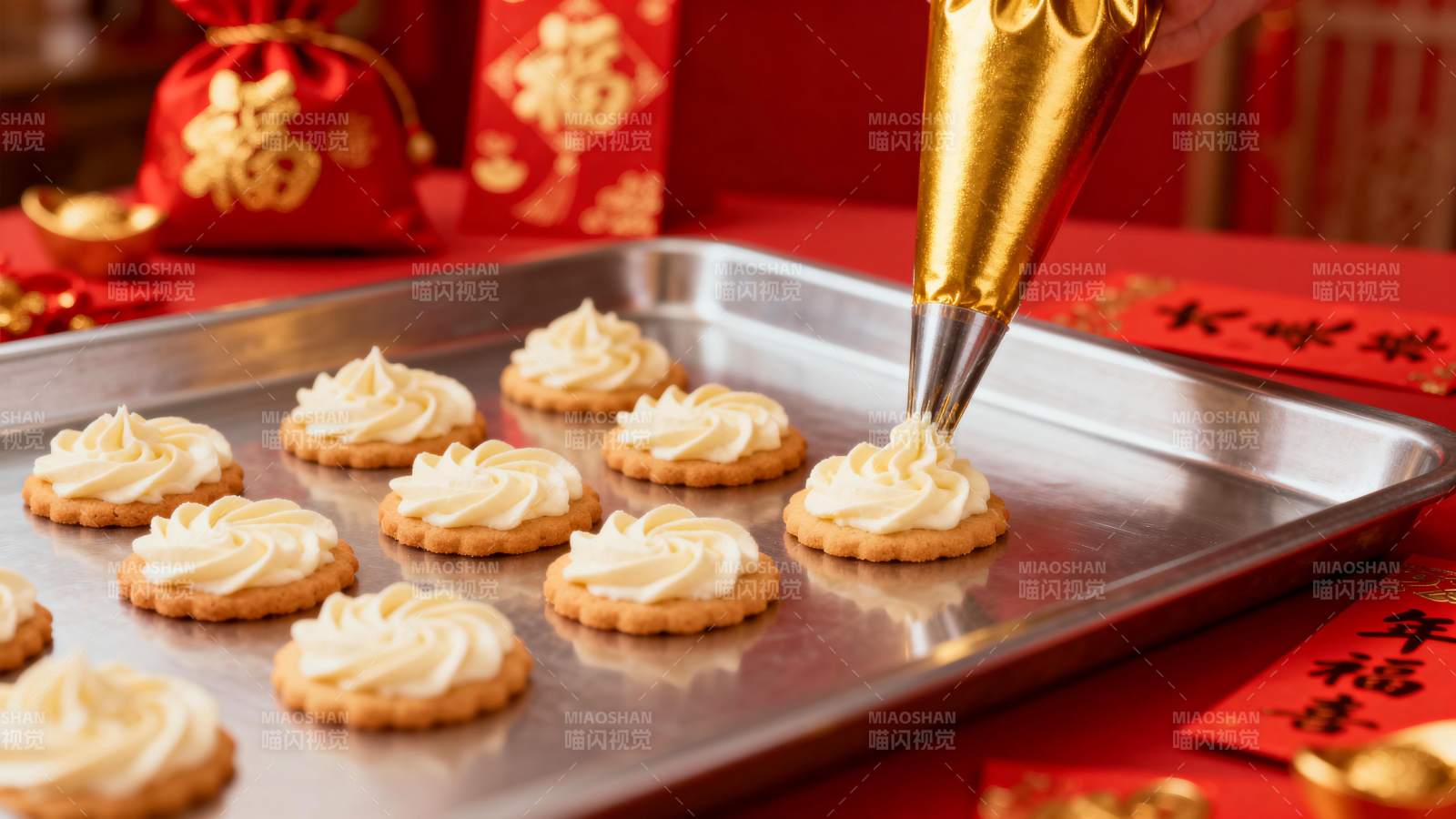 新春奶油饼干图片