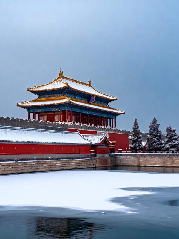 雪后故宫美景图片