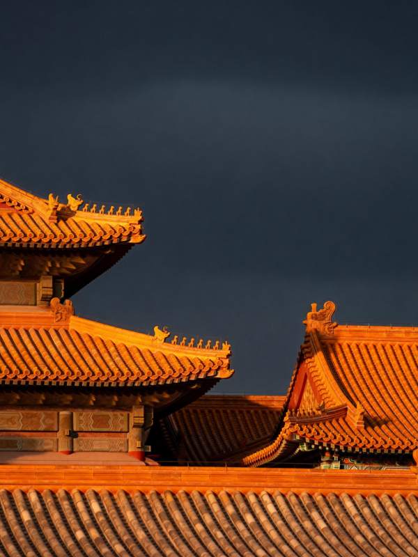 故宫夕照图片
