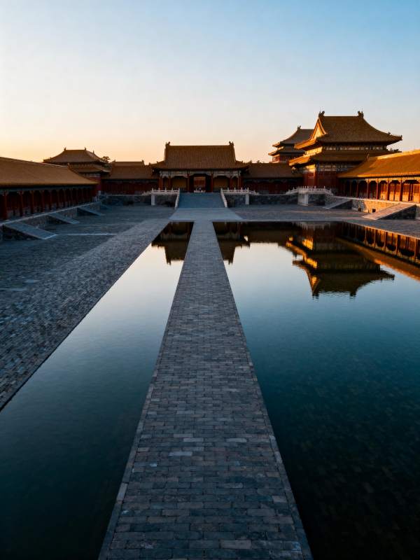 故宫金水桥晨景图片