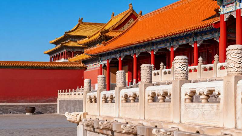 故宫红墙黄瓦图片