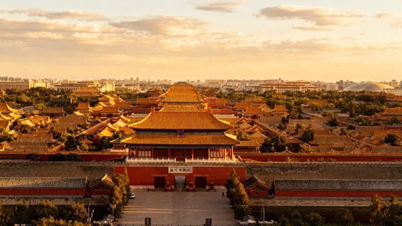 故宫晨曦美景图片