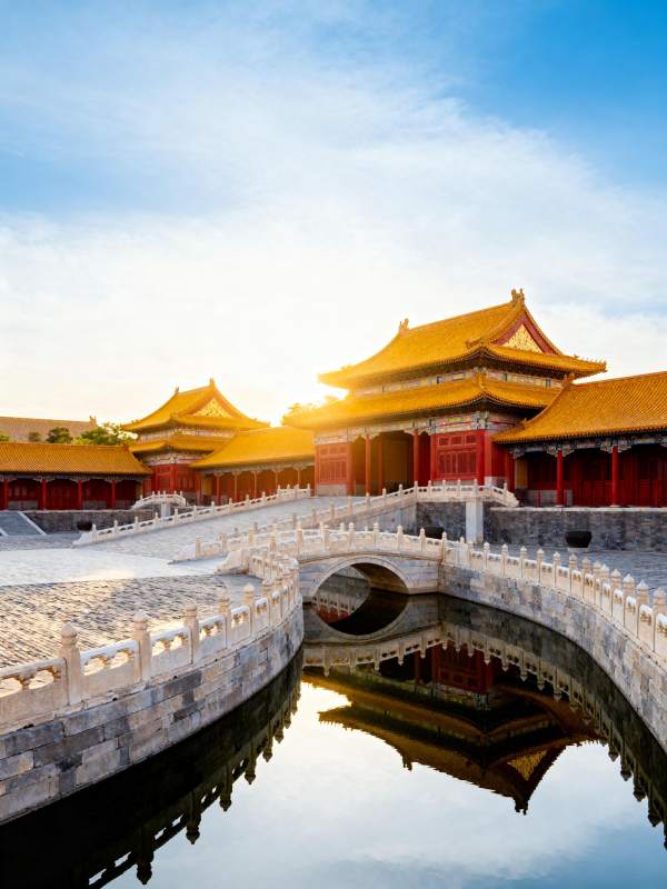 故宫金殿映水光图片