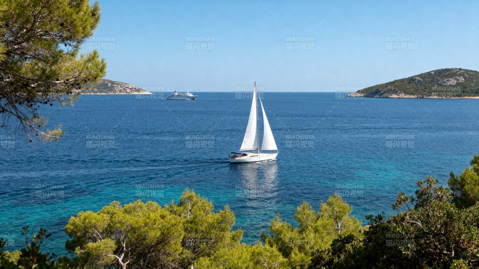 碧海扬帆 静谧风光图片