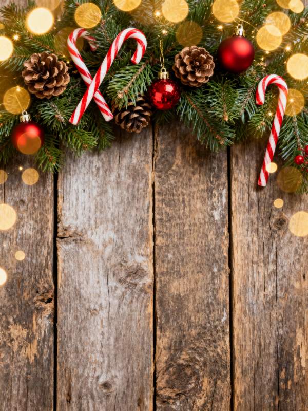圣诞装饰木板背景图片
