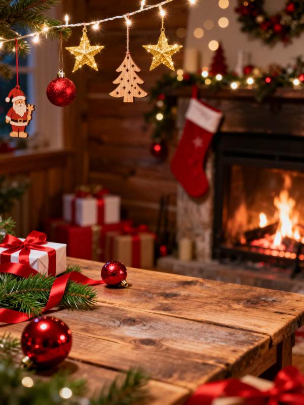 温馨圣诞夜景图片