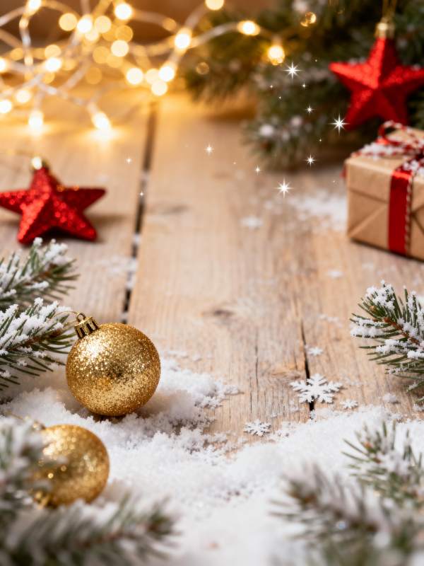 圣诞温馨雪景图片