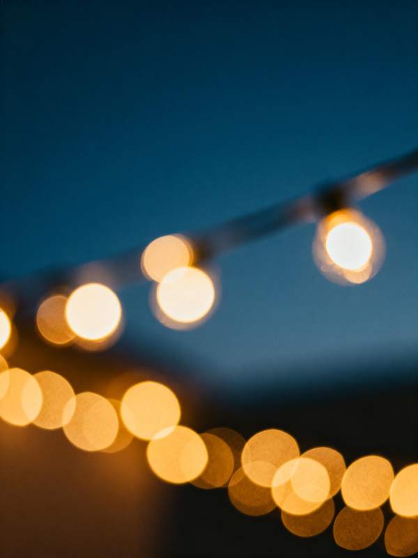夜幕下的温暖灯串图片