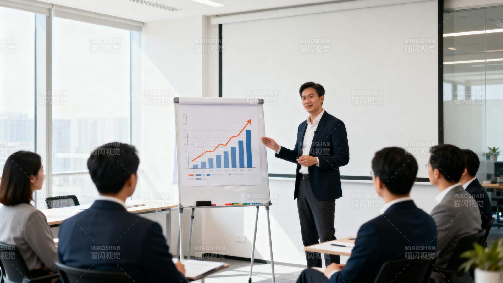 商务会议展示增长图表图片