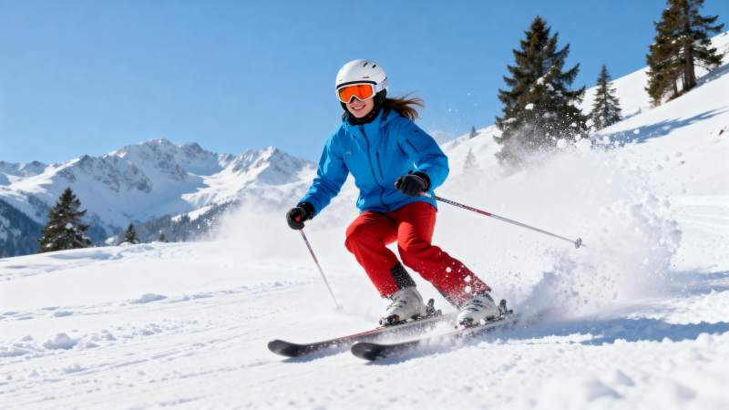 雪地滑雪乐趣多图片