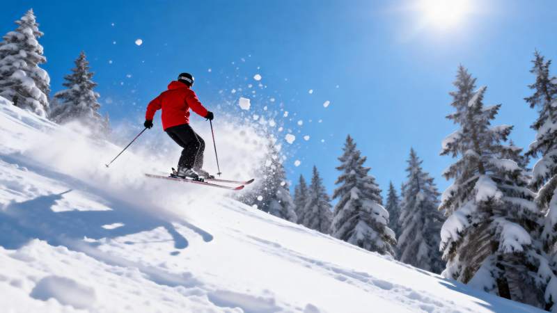 雪地滑雪 畅享冬日图片