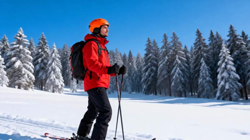 雪地滑雪者图片