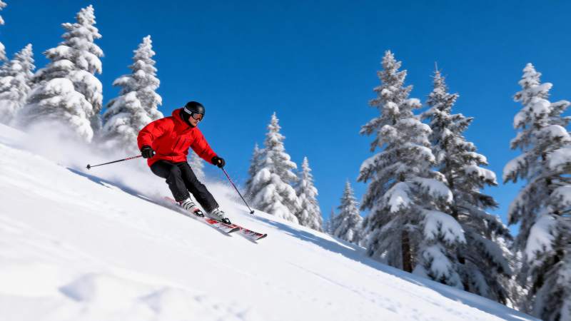 雪地滑雪 畅享冬日图片