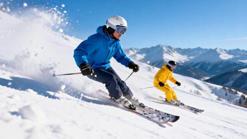 雪山滑雪乐图片