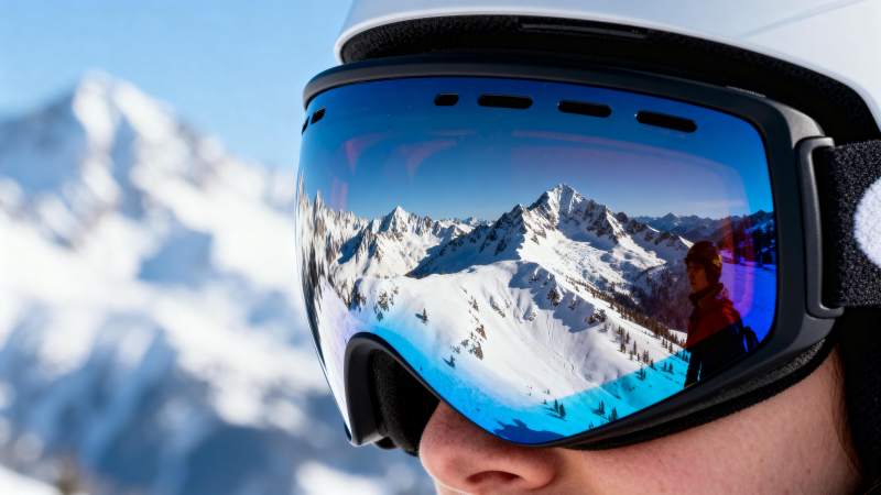 雪山镜中倒影图片