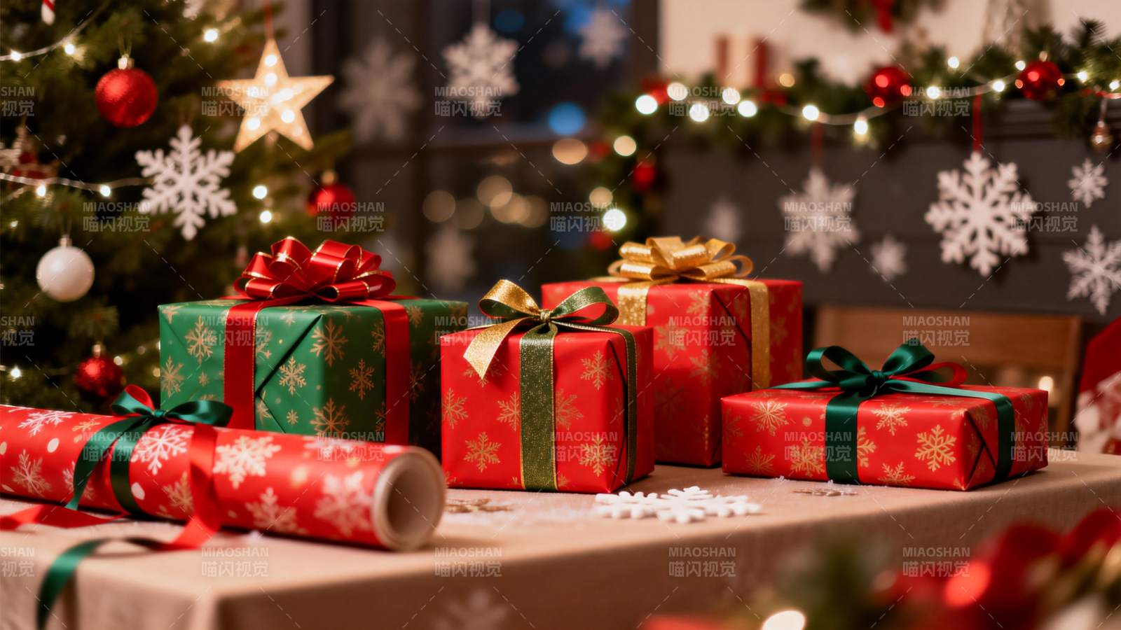圣诞礼物堆叠图图片
