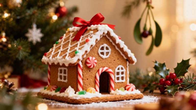 圣诞姜饼屋图片