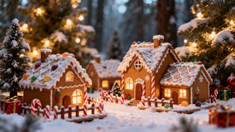 雪夜姜饼屋童话图片