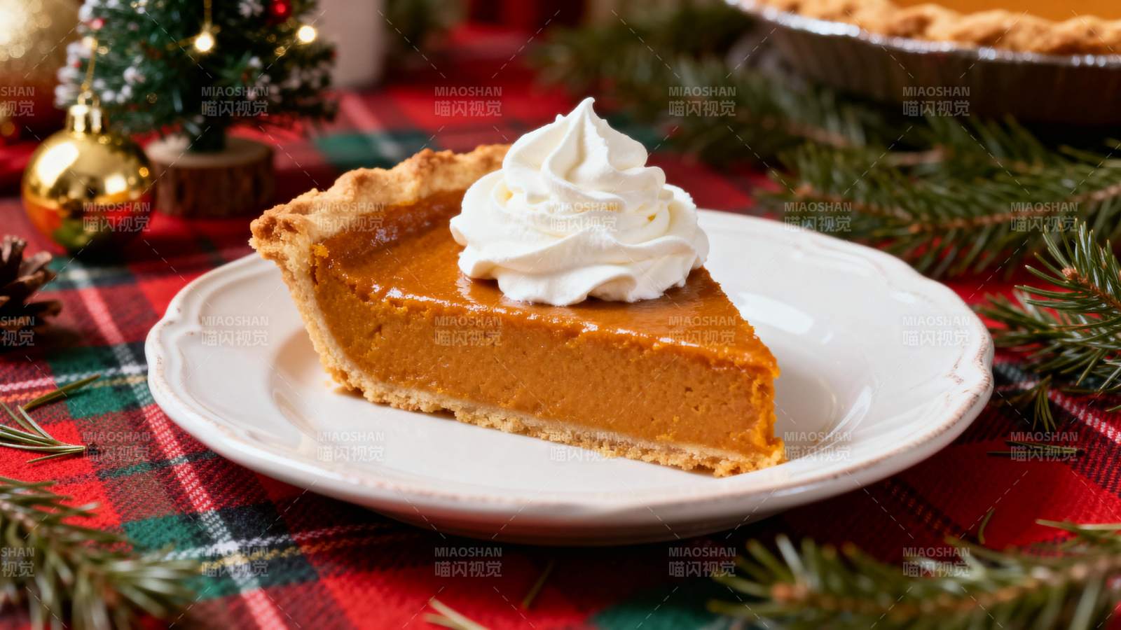 南瓜派配奶油图片