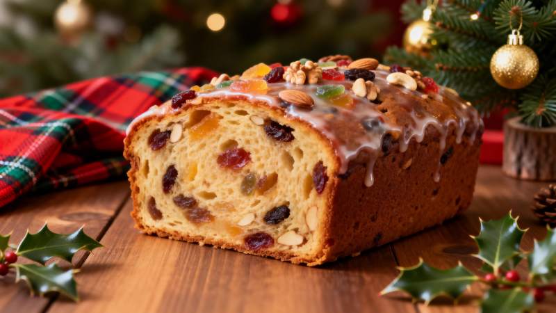 圣诞果脯蛋糕图片