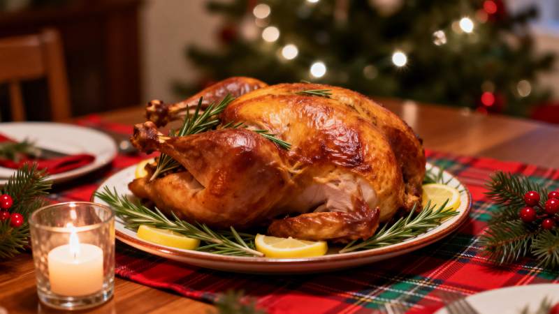 圣诞烤火鸡盛宴图片