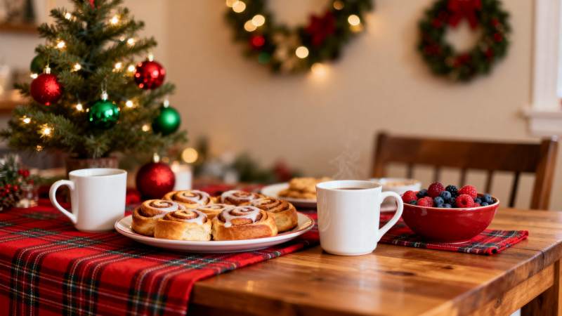 圣诞早餐温馨时刻图片