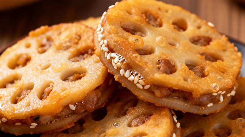 香煎莲藕饼图片