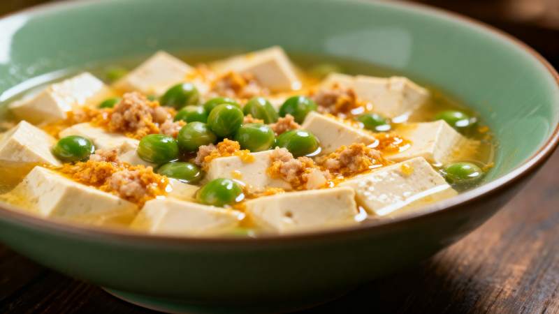 豆腐青豆汤图片