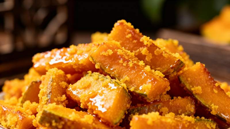 金黄南瓜糖块图片