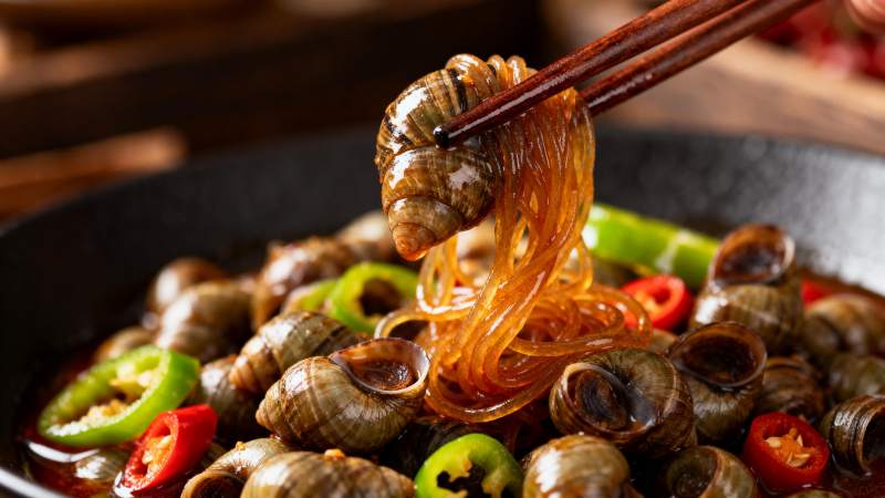 辣炒田螺配粉丝图片