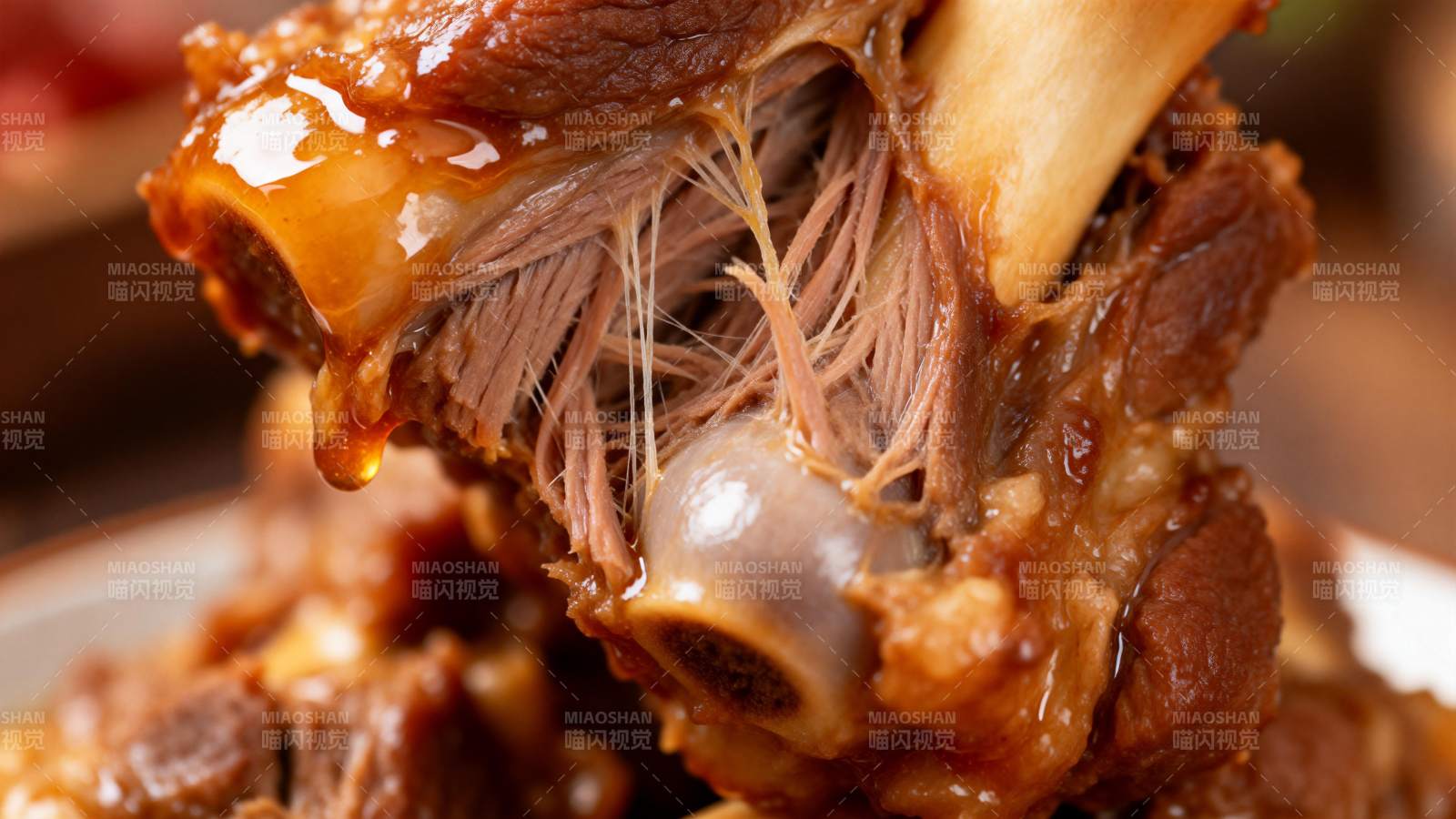 酱香排骨特写图片