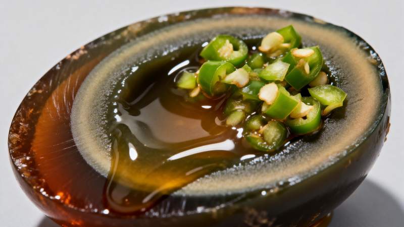 青椒酱汁拌蛋黄图片