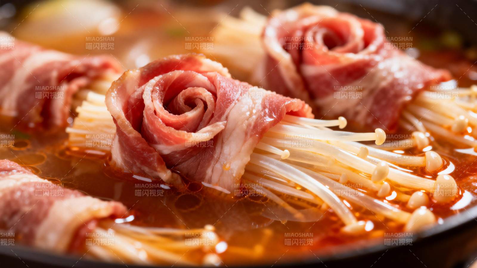 培根金针菇卷图片